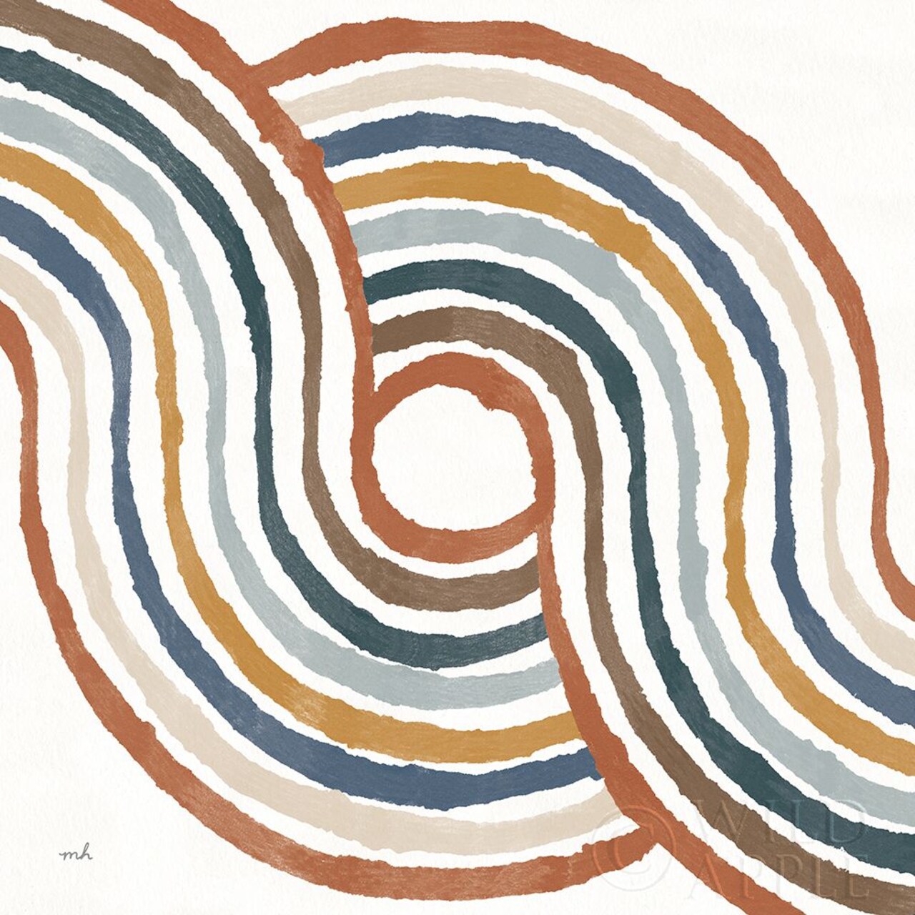 Rainbow Road II Thick Lines Poster Print by Moira Hershey # 57811